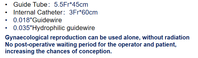 ไฮโดรฟิลิก Outer Catheters Tubal Cannulation Set
